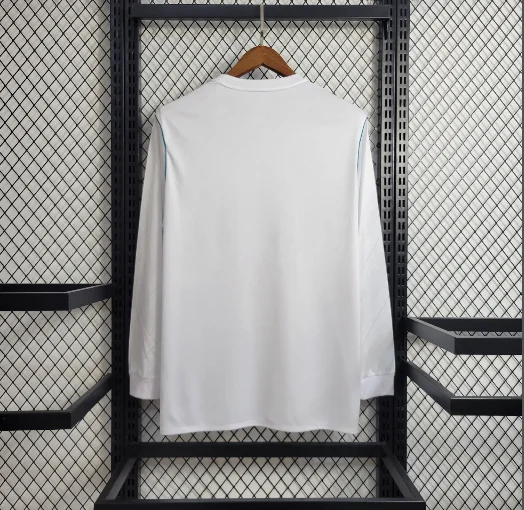 Long Sleeve 2017/2018 Real Madrid Home Retro Football Shirt