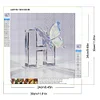 Letter H - Full Round Drill Diamond Painting
