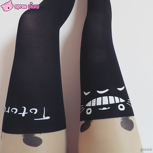Final Stock! Totoro Fake Over Knee Thigh High Tights SP130042