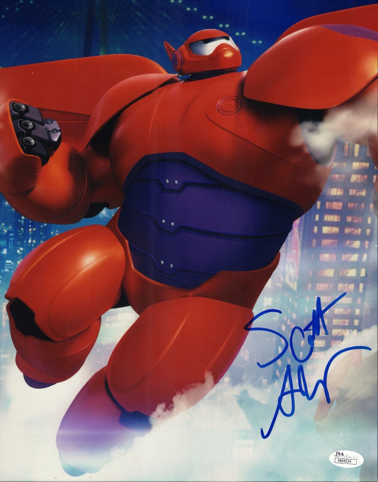 Scott Adsit Signed Big Hero Six 6 Baymax 11x14 Photo Poster painting w/JSA COA M84024