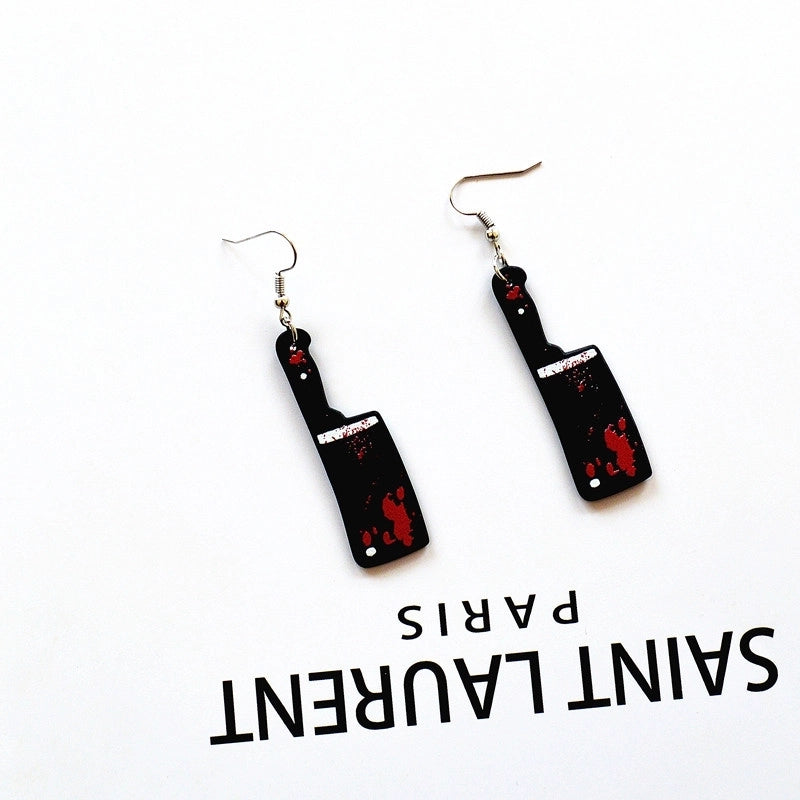 Halloween Novelty Knife Arylic Festival Earrings