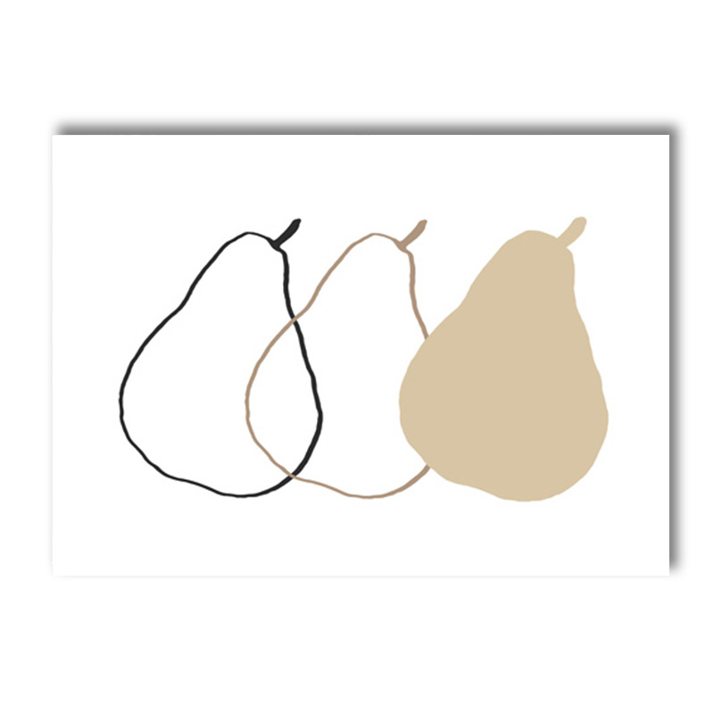 Abstract Lines Coffee Wine Glass Lemon Line Wall Art Canvas Painting Nordic Posters And Prints Pictures Kitchen Room Home Decor