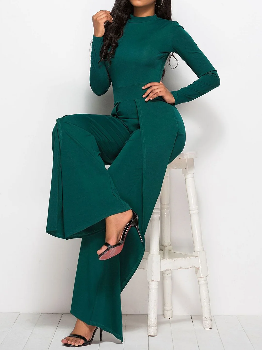 Paneled Casual Sheath One-Pieces