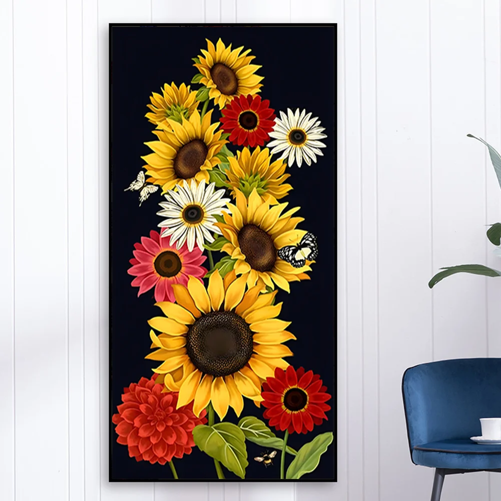 Diamond Painting - Full Round Drill - Sunflower(Canvas|30*60cm)