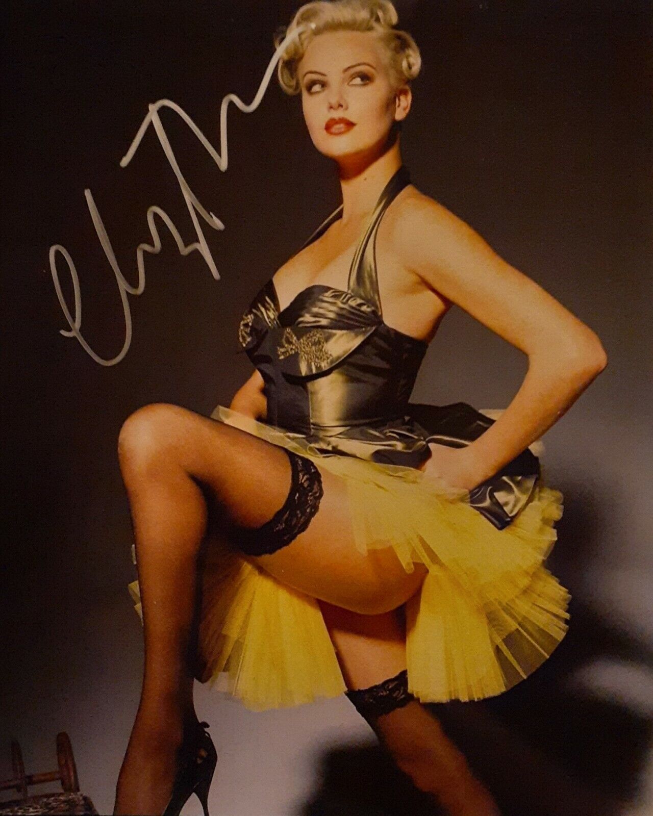 Charlize Theron signed 8x10 COA