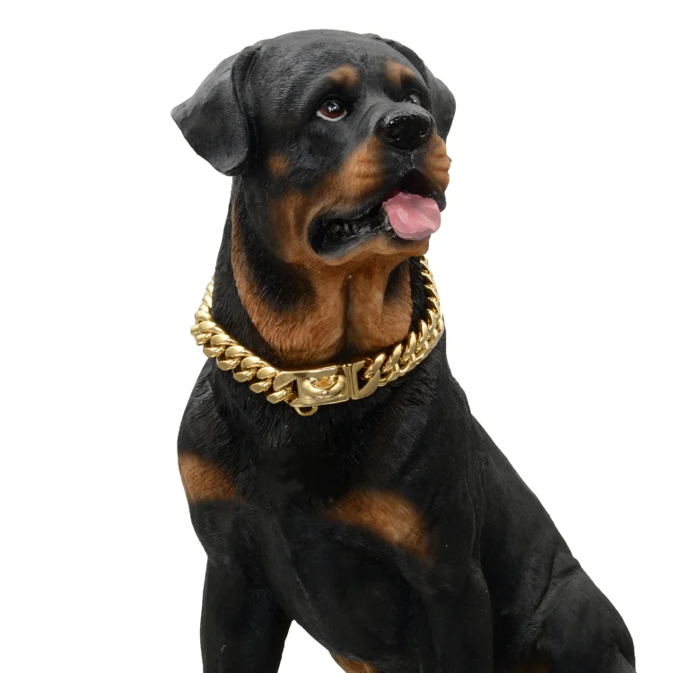 15MM Strong Solid Metal Dog Chains Solid Basic Collars-VESSFUL