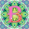（Multi-Style)Mandala Alphabetr A-Full Round Diamond Painting 30*30CM