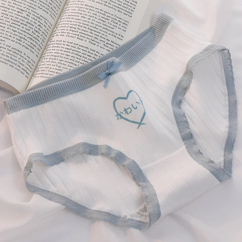 PCS / Set M-XL Cotton Panties Women's Underwear Panty Plus Size Fashion Floral Briefs Girls Mid Waist Shorts Female Lingerie