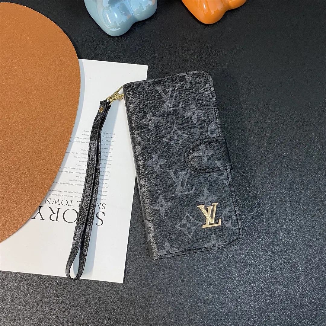 LV Monogram Canvas Wallet Apple iPhone Case Samsung Galaxy Checkerboard Canvas Holster