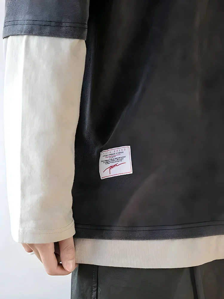 Brownm Boy Layered Sleeve Sweatshirt