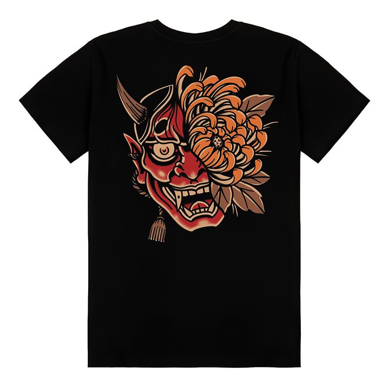 Short Sleeves Monster Printed Men's T-shirt - Krazyskull