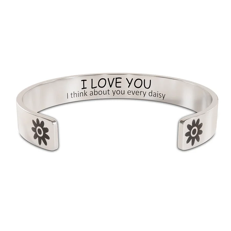 For Love - I Think About You Every Daisy Flower Bracelet