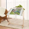 (US Local)Wooden Cross Stitch Frame Height Adjustable Embroidery Floor Stand Rack (S)