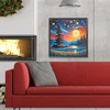 Diamond Painting-DIY Full Round Drill Lakeside Sunset