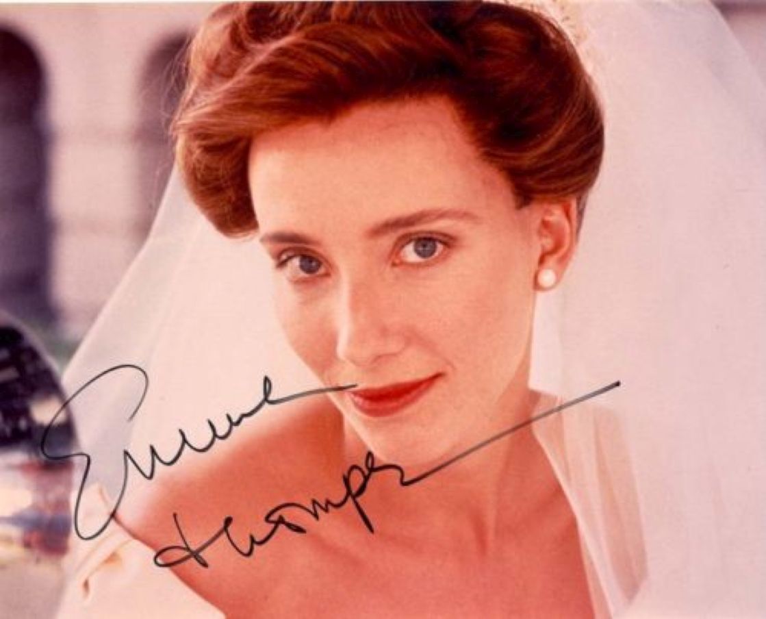 EMMA THOMPSON AUTOGRAPHED SIGNED 8X10 Photo Poster painting WEDDING DRESS WITH COA