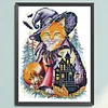 Cat Castle-14CT Stamped Cross Stitch 27*34cm/10.63*13.39in tapestrymarket