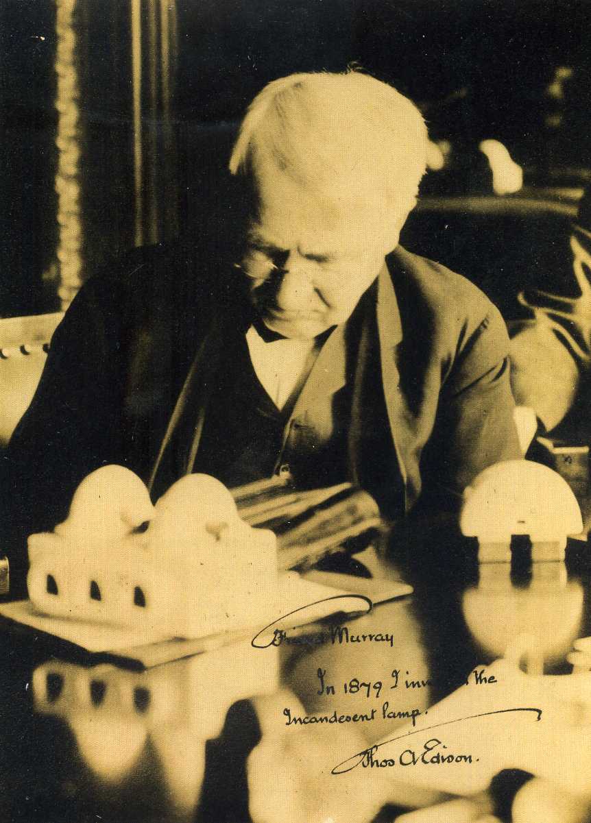 THOMAS EDISON Signed Photo Poster paintinggraph - Genius Scientist / Inventor - Preprint