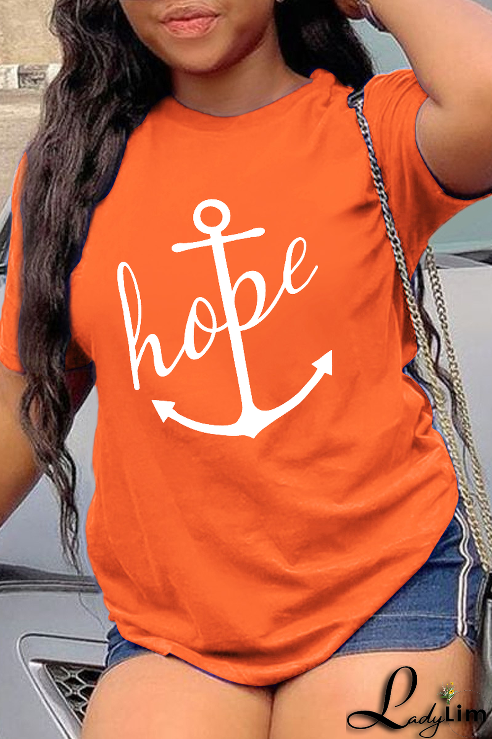 Grey Fashion Street Print Patchwork O Neck T-Shirts