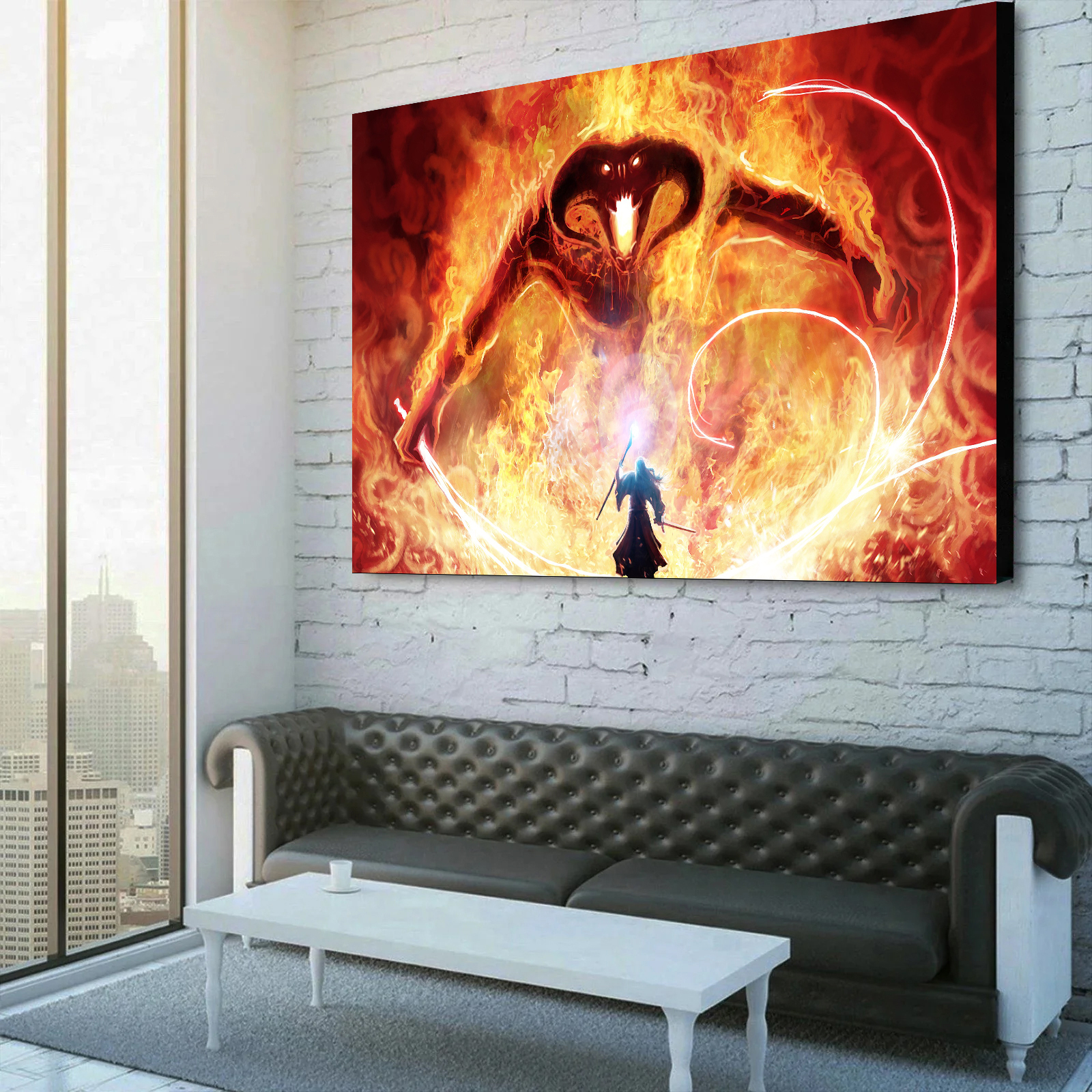 The Lord of the Rings Gandalf vs Balrog Canvas Wall Art 