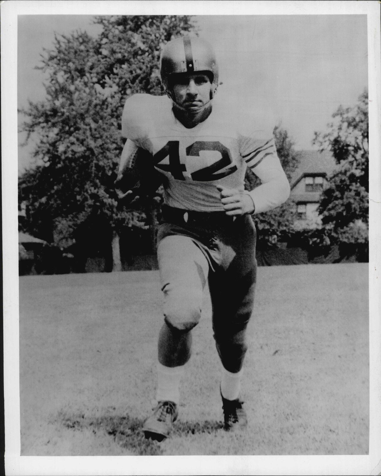 University of Pittsburgh Panthers Fullback Ralph Jelic 1956 Press Wire Photo Poster painting