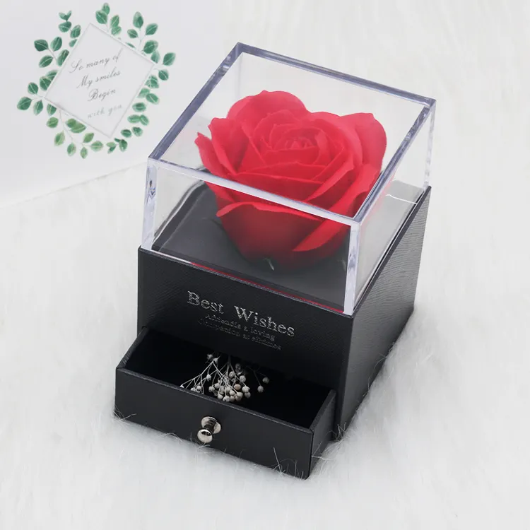 Tegooe DuHouse Forever Roses Preserved Real Flowers in Glass Dome Eternal Flower Gift for Her Valentines Day Anniversary B...