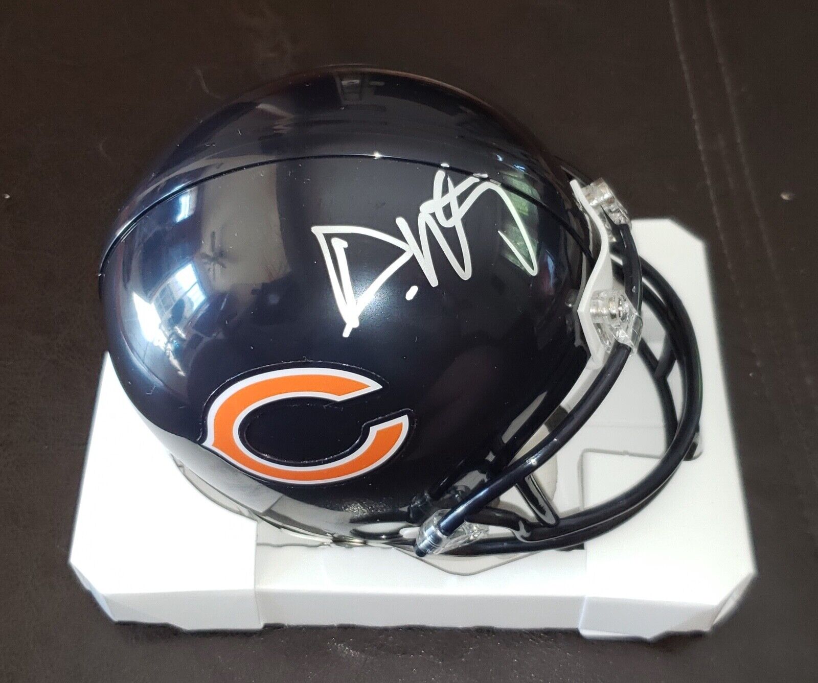 DAVID MONTGOMERY 'CHICAGO BEARS' RUNNING BACK SIGNED MINI-HELMET *COA 1 *PROOF