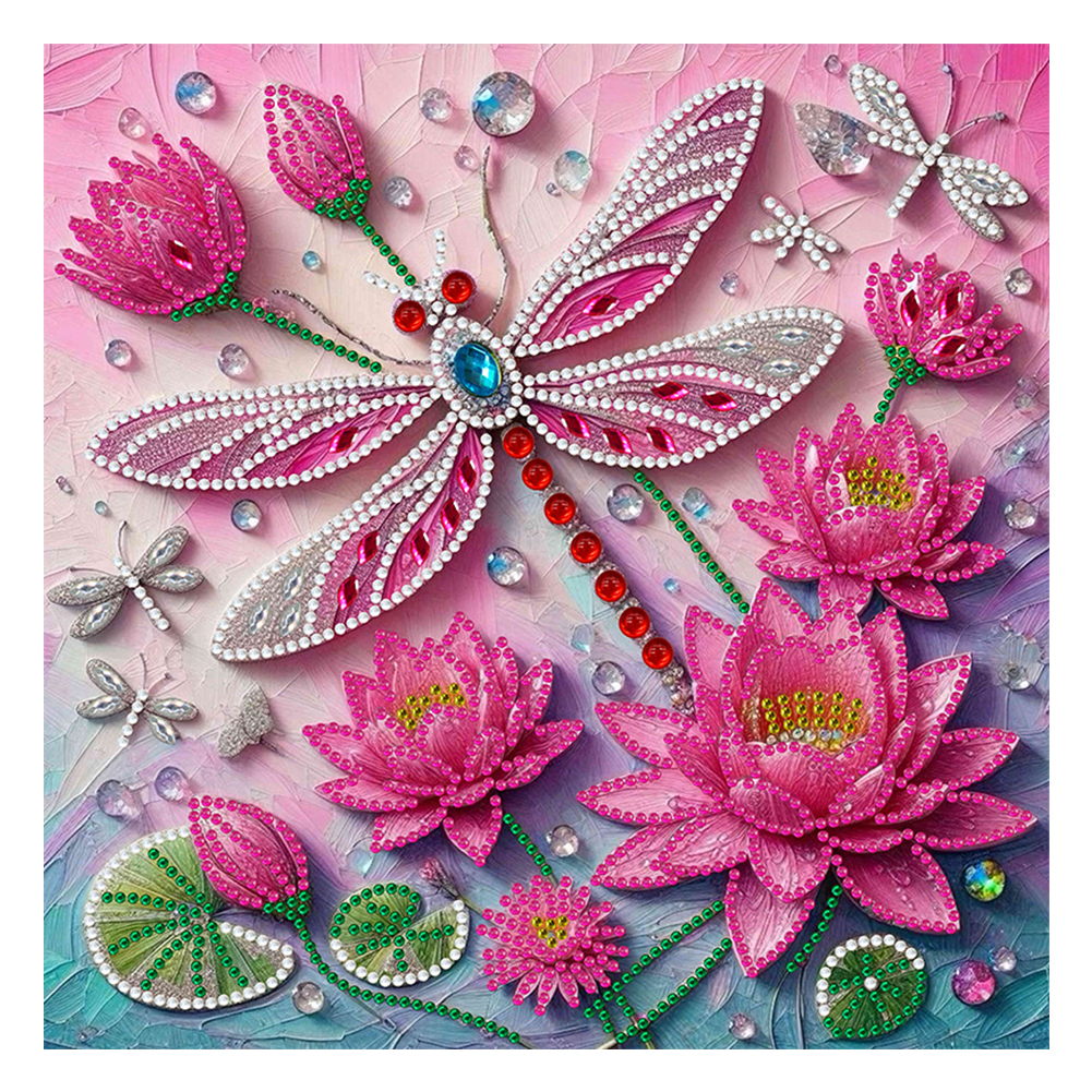 Dream Dragonfly 30*30cm(canvas) special shaped drill diamond painting