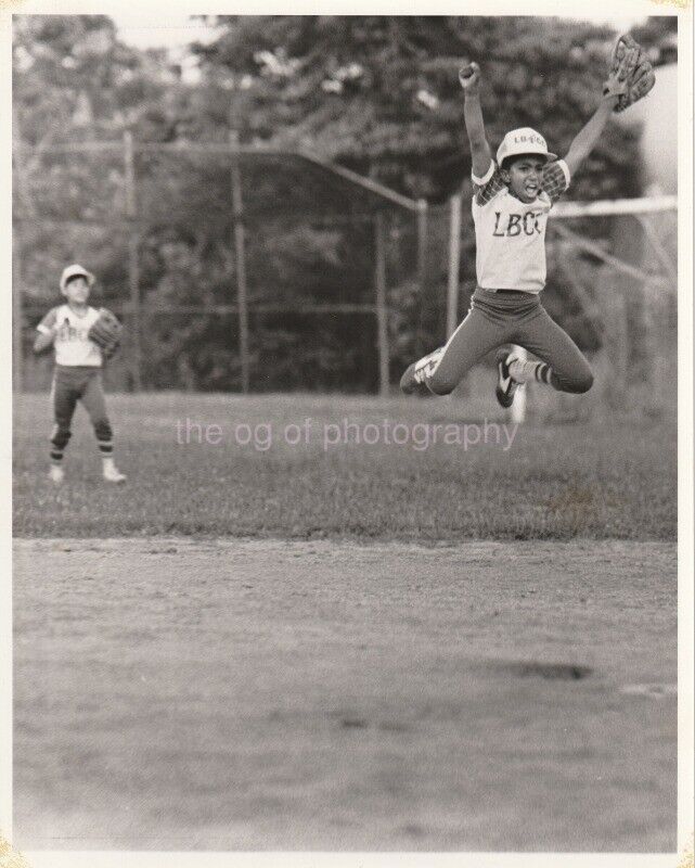 Baseball Joy 8 x 10 FOUND Photo Poster painting Vintage B + WLittle League 94 14