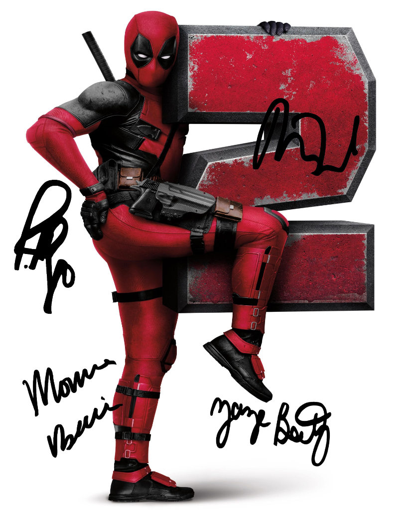 Deadpool 2 Ryan Reynolds Cast SIGNED AUTOGRAPHED 10 X 8