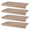 [US Local Warehouse] Set of 4 Wire Shelf Cover 0.32in Thick Removable Wire Rack Covers Easy To Clean and Install PVC Pantry Shelf Cover for Kitchen Pantrys Bathroom Office Shelving (43x20x3in)