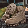 Dallader Men's Waterproof Side Zipper Outdoor Combat Boots 
