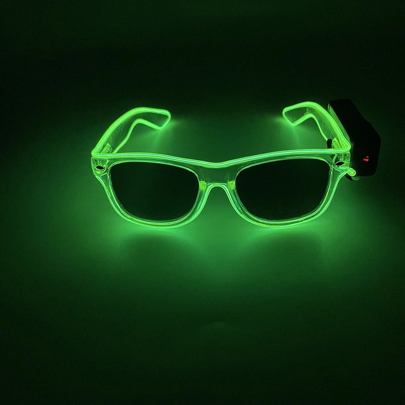 Halloween Exaggerated Color Block Plastic Holiday Party Luminous Glasses