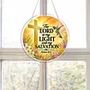 Diamond Painting Acrylic Single-Sided Drill Cross Bible Verse Sign Pendant for Home Decor