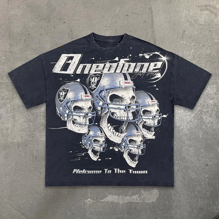 Sopula Skull Print Cotton T-Shirt