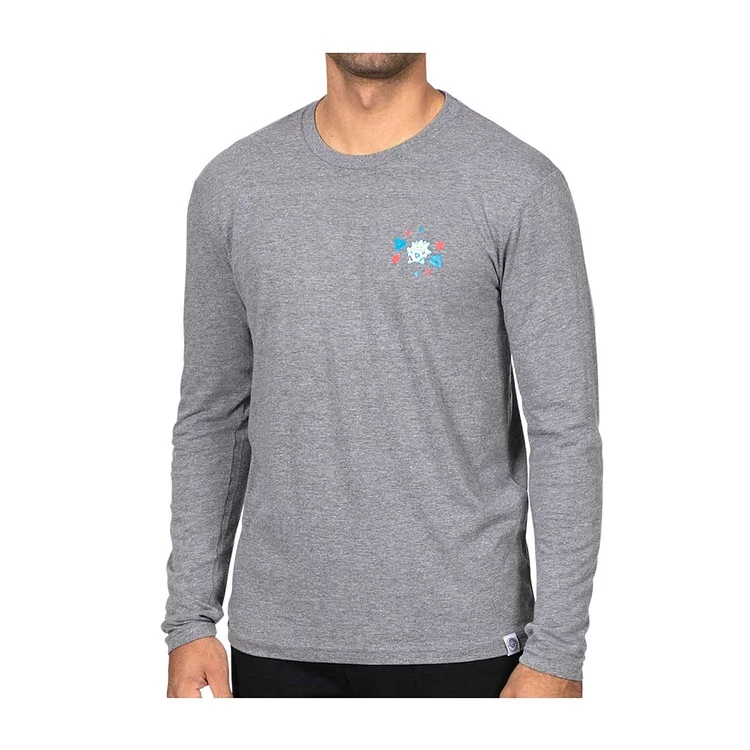 Togepi Heather Gray Fitted Long-Sleeve T-Shirt - Men