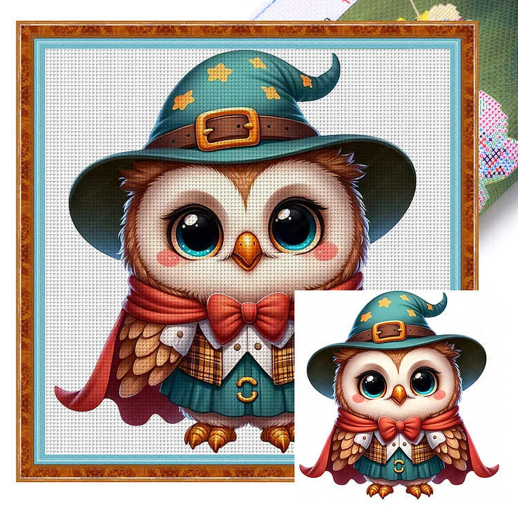 Halloween Owl (25*25cm) 18CT Stamped Cross Stitch gbfke