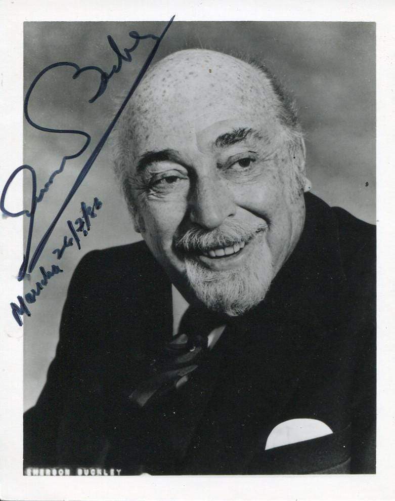 Emerson Buckley autograph CONDUCTOR signed Photo Poster painting