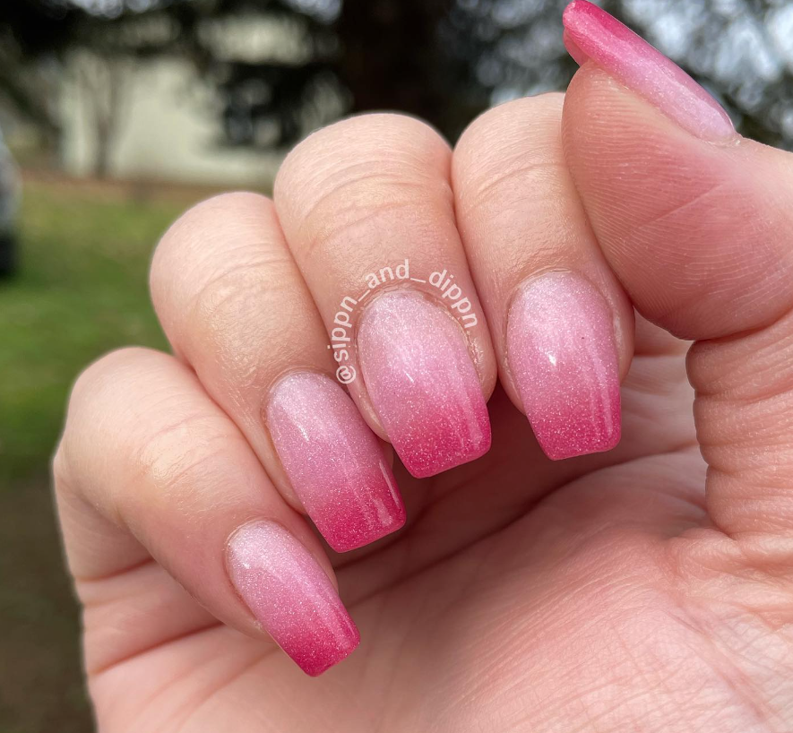 Pink Dip Powder Nail Design in 2023