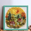 Paper Quilling Wooden House-14CT Stamped Cross Stitch 40*40cm/15.75*15.75in tapestrymarket