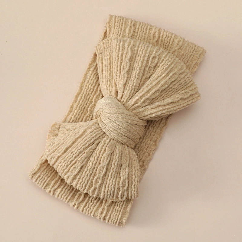 Girl’s Minimalist Bow Knot Nylon Jacquard Hair Band