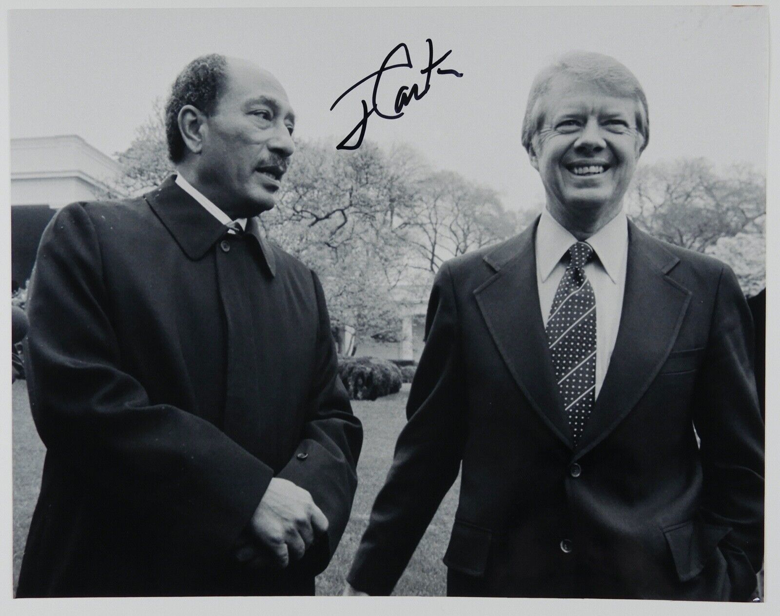 Jimmy Carter JSA Autograph Signed Photo Poster painting COA 11 x14 President with Anwar Sadat