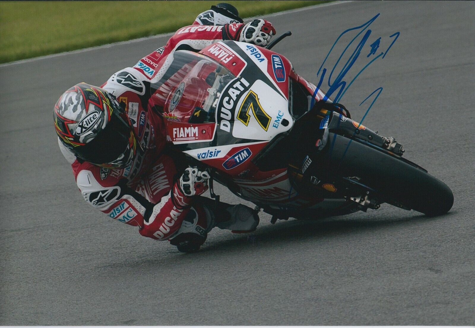 Chaz DAVIES SIGNED DUCATI Autograph Photo Poster painting AFTAL RD COA WSB Donnington Park