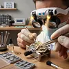 Jewelers Magnifying Glass with LED & Interchangeable Lens High-Definition Magnifying Glass 2X 4X 6X 10X 13X Lenses Head-Mounted Magnifier For Mechanical & Jewelry Appraisal