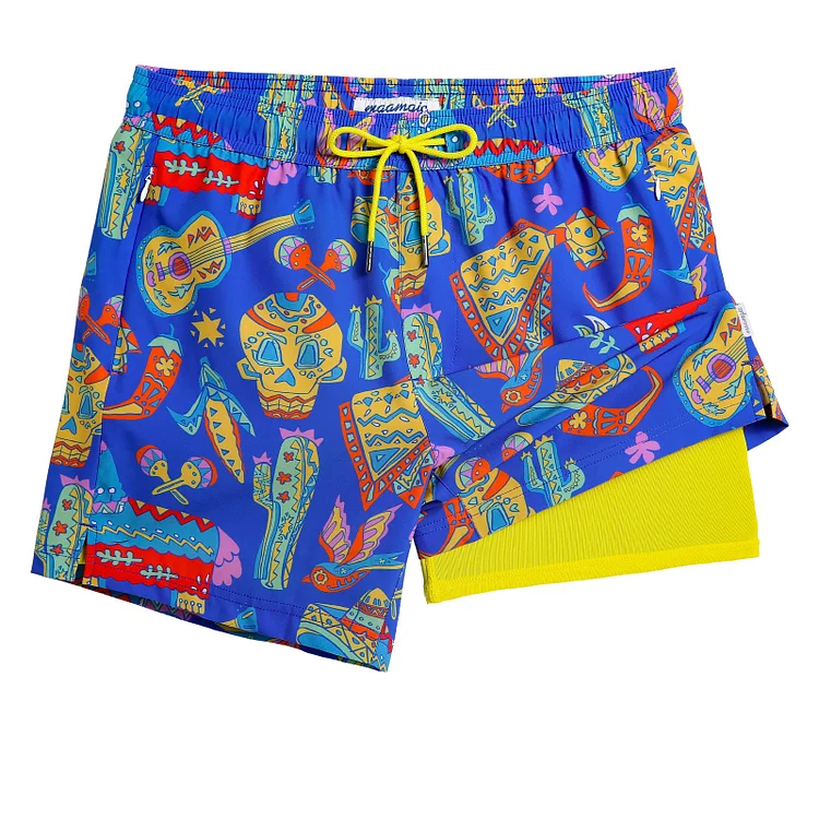 Effortless Aztec Skull Fiesta 5.5" Swim Shorts