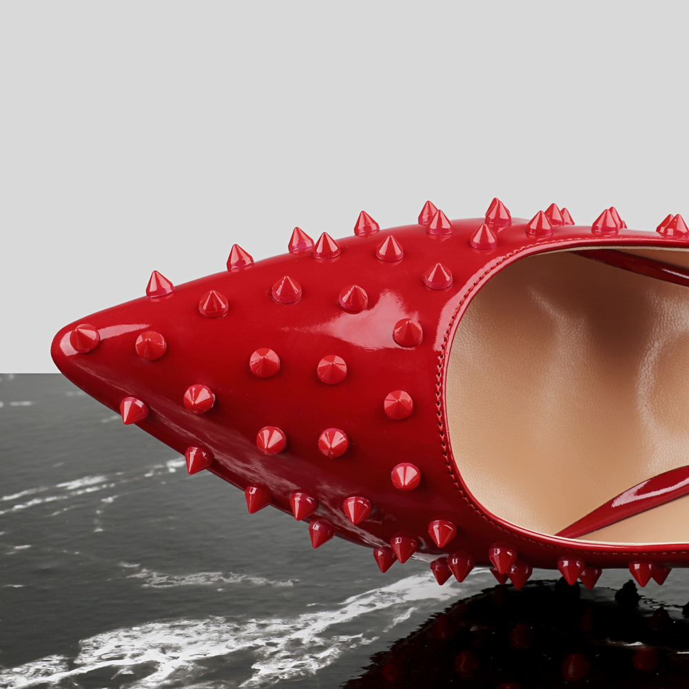 100mm/120mm Women's Red bottom High Heels Red Rivets Party Pumps High Heel Shoes