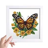 5D DIY Partial Special Shaped Drill Diamond Painting Kit Butterfly Decor With Frame Kit 18x18cm