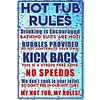 Hot Tub Rules - Vintage Metal Signs - 30*40cm - Warning