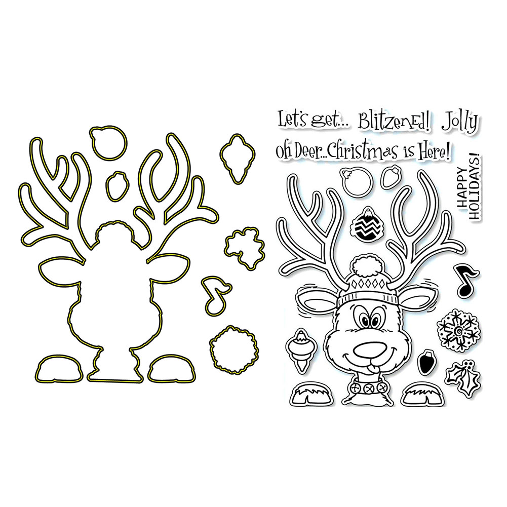 

Cute Christmas Elk Deer - Paper Craft Cutting Dies, 501 Original