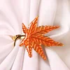 Orange Maple Leaf Catering Napkin Ring