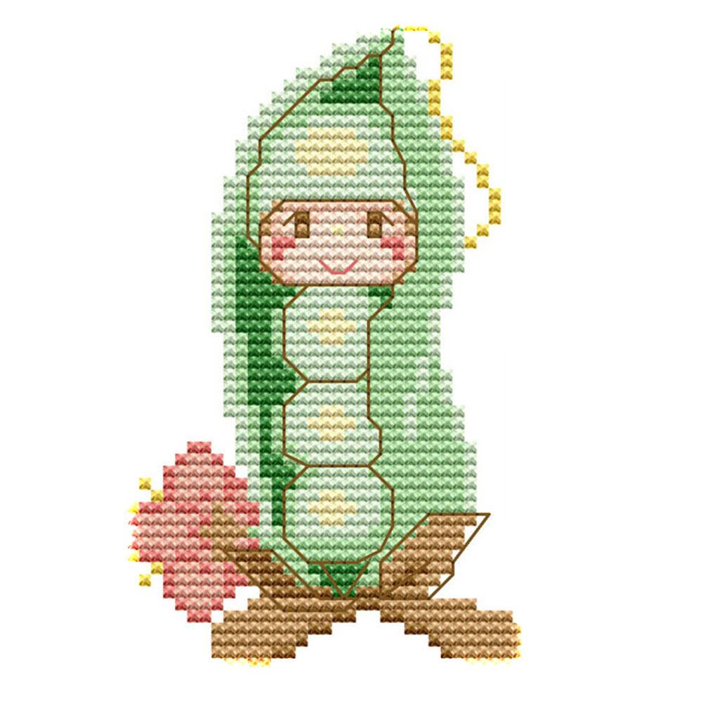 

Pea - 14CT Stamped Cross Stitch - 15*9cm, 501 Original